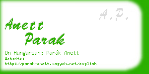 anett parak business card