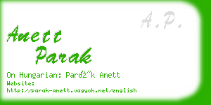 anett parak business card